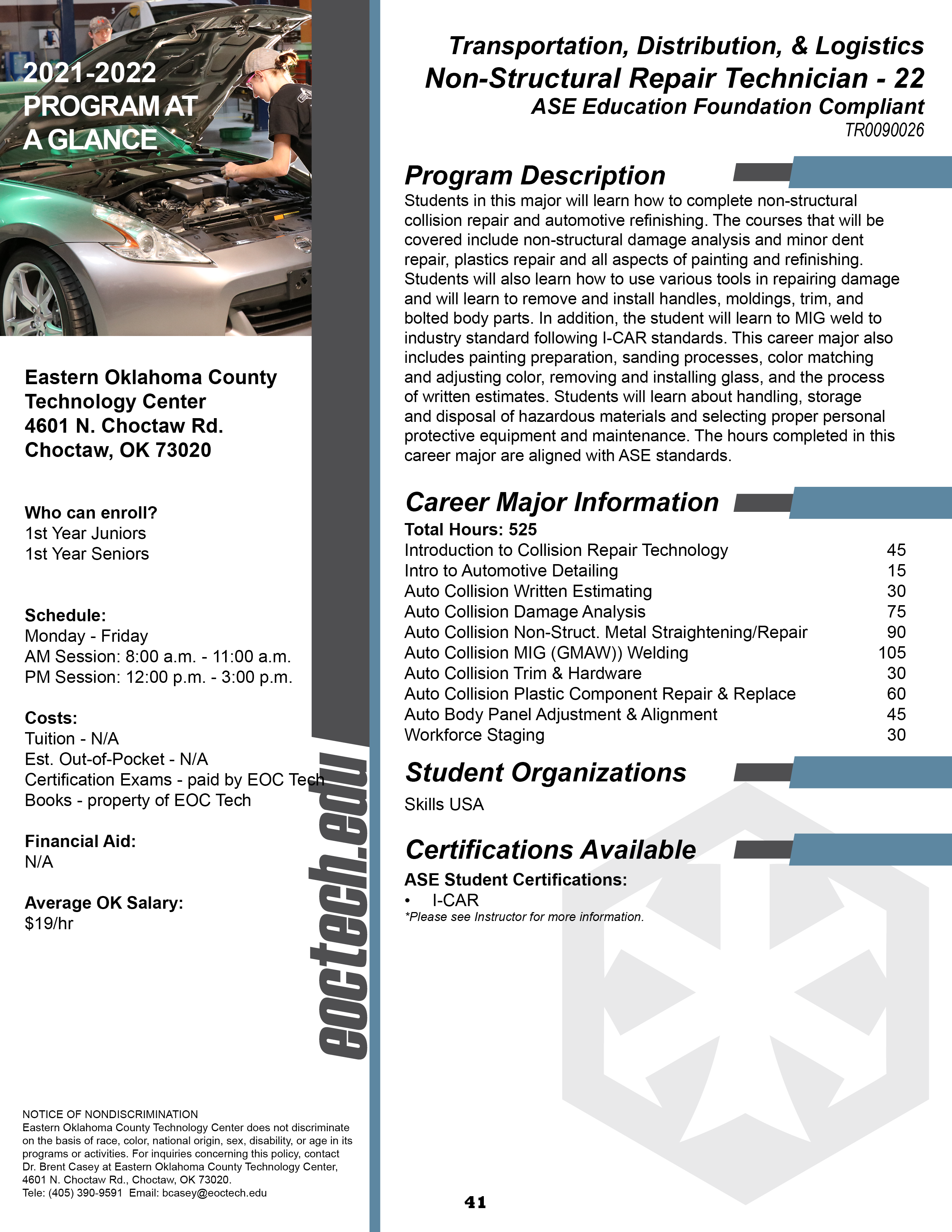 Collision Repair Eastern Oklahoma County Technology Center