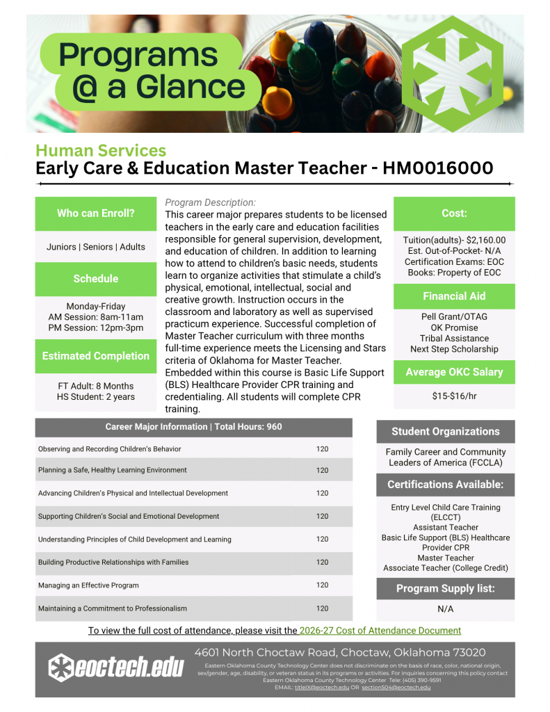 Early Care & Education Master Teacher