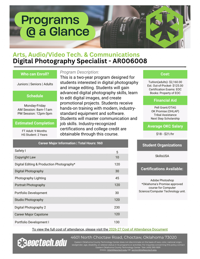 Digital Photography Specialist